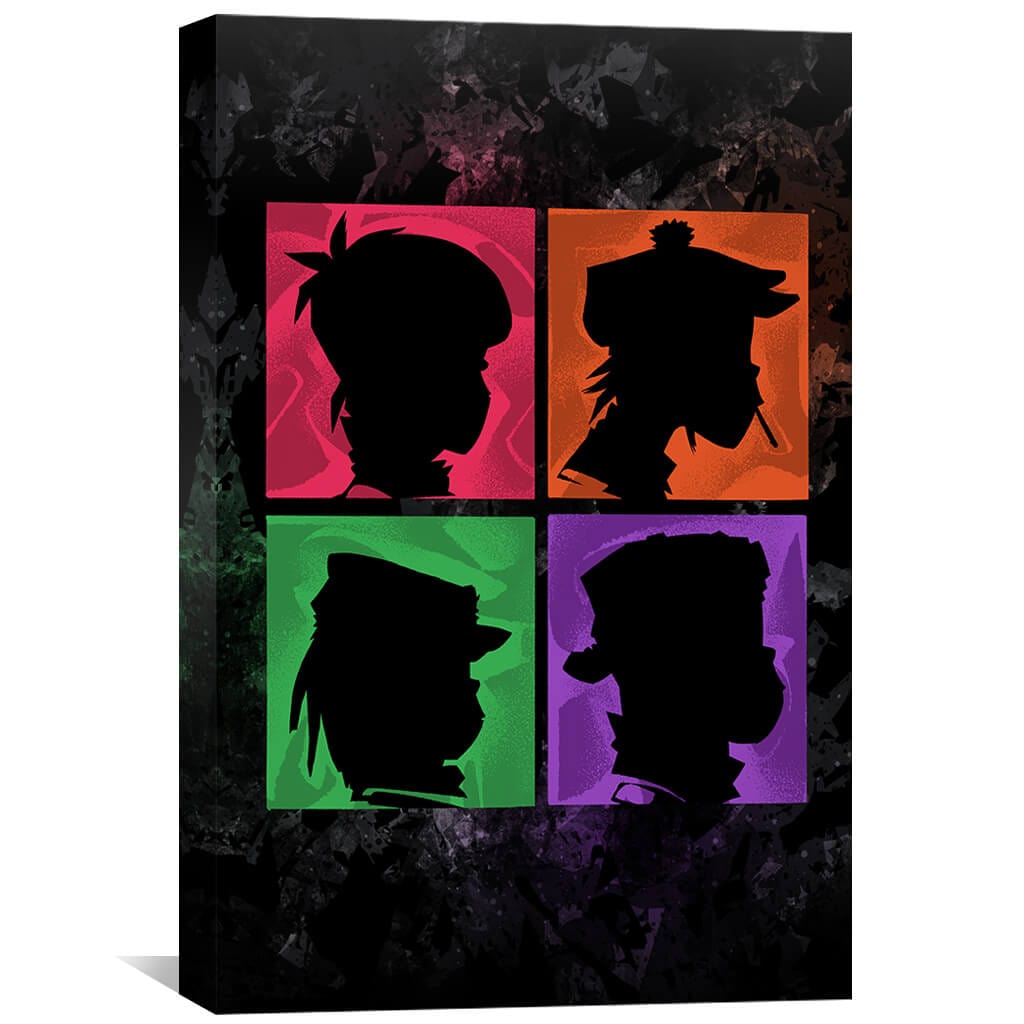 Stylish Gorillaz Inspired Canvas Art for Modern Home Decor