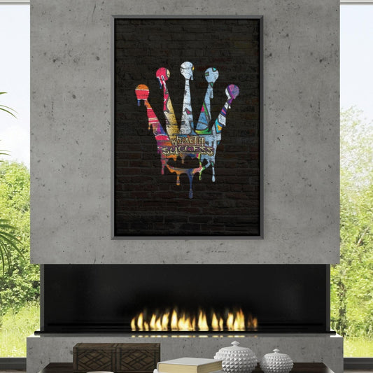 Vibrant Graffiti Crown Oil Painting for Modern Home Décor and Artistic Style