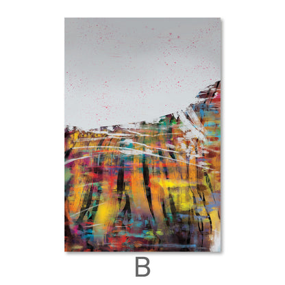 Vibrant Abstract Tiger Art Triptych - Colorful Canvas Wall Decor