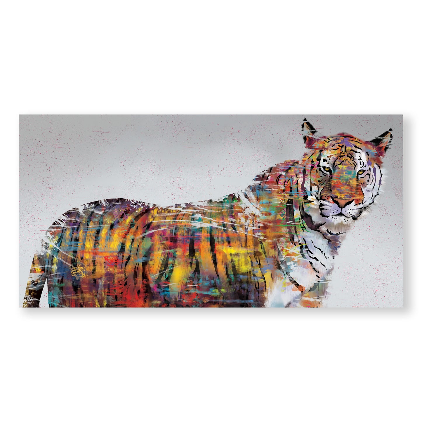 Vibrant Tiger Oil Painting - Colorful Canvas Wall Art for Modern Decor