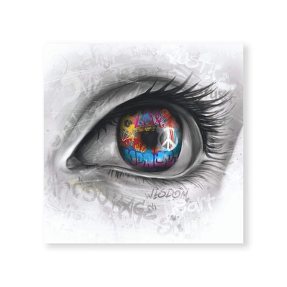 Vibrant Eye Art with Graffiti Elements - Captivating Wall Decor for Modern Spaces