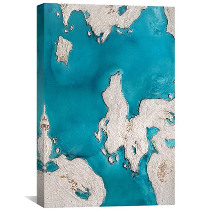 Stunning Great Barrier Reef Oil Painting for Coastal Home Décor