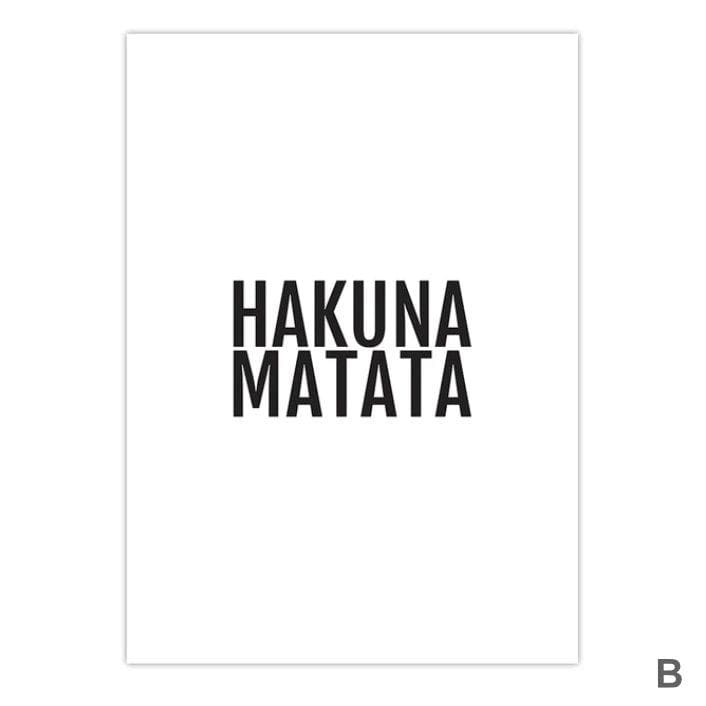 Serene Ocean Waves Canvas Art - Inspirational Hakuna Matata Quote