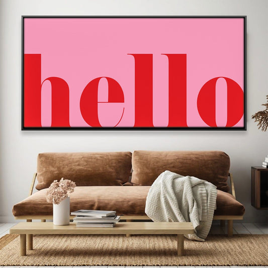 Bold Colorful Greetings: Modern Abstract Oil Painting for Stylish Interiors