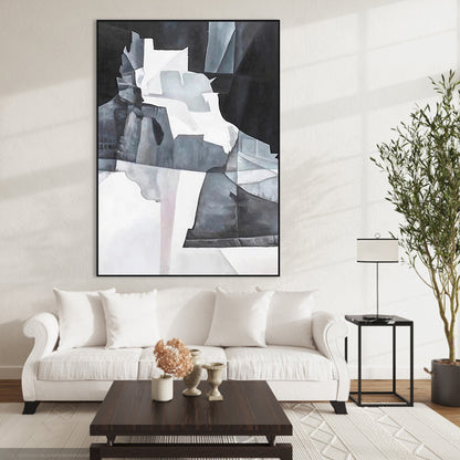 Mystical Urban Landscapes: Abstract Oil Painting of a Hidden Cityscape