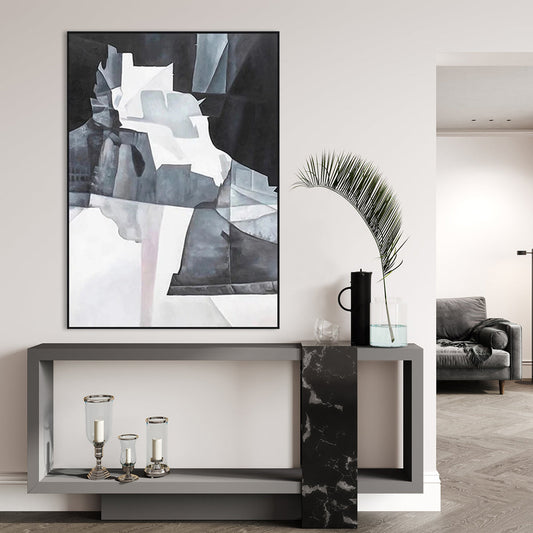 Mystical Urban Landscapes: Abstract Oil Painting of a Hidden Cityscape