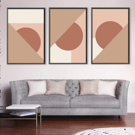 Abstract Geometric Shapes Oil Painting for Modern Home Decor