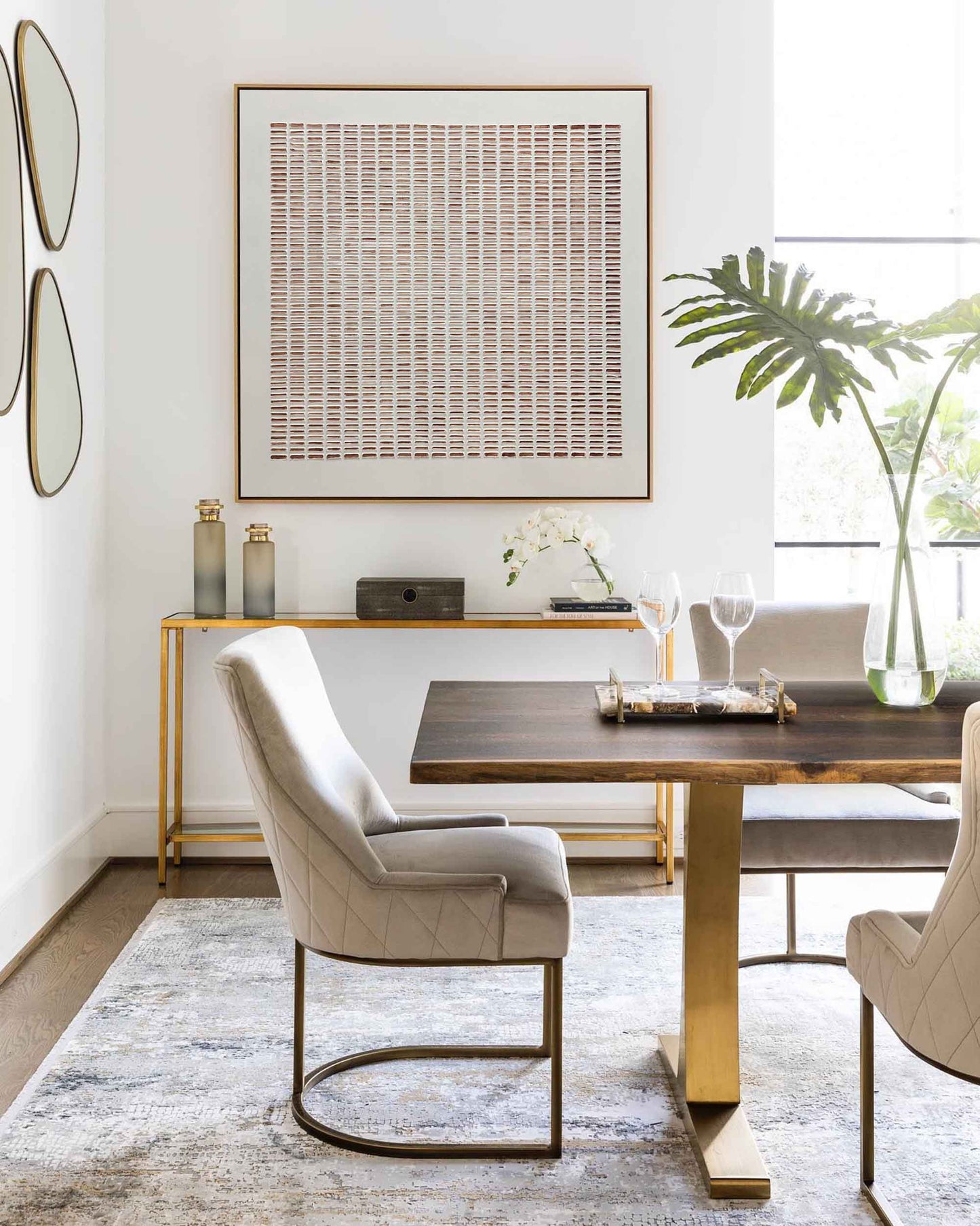 Elegant Wabi-Sabi Oil Painting for Modern Minimalist Home Decor