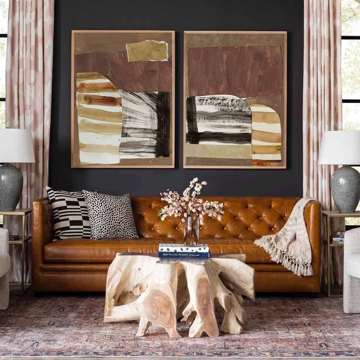 Elegant Minimalist Abstract Oil Painting for Modern Home Decor