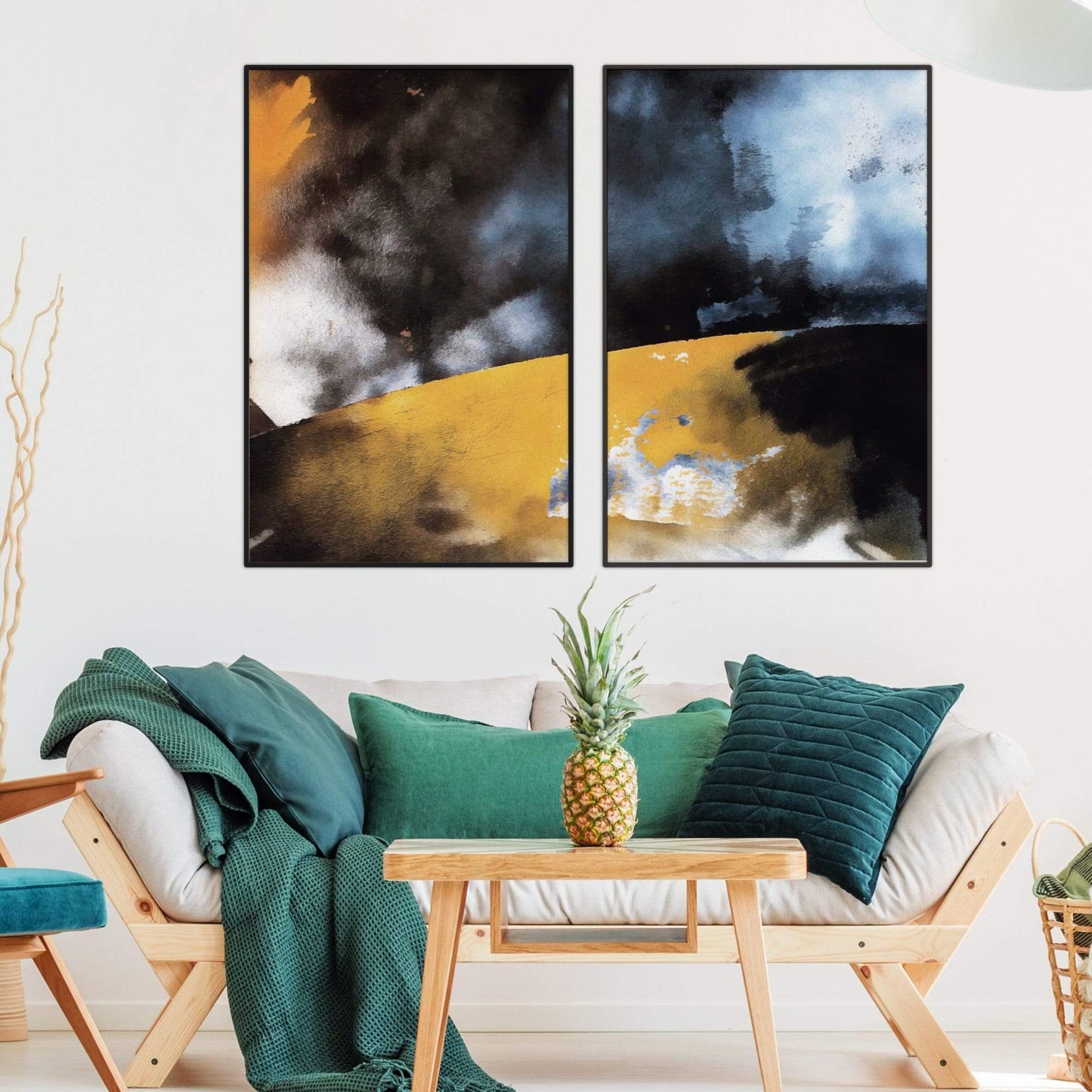 Abstract Horizon Oil Painting | Modern Wall Art | Vibrant Landscape Decor