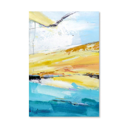 Vibrant Horizon Abstract Oil Painting for Contemporary Home Decor