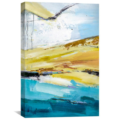 Vibrant Horizon Abstract Oil Painting for Contemporary Home Decor