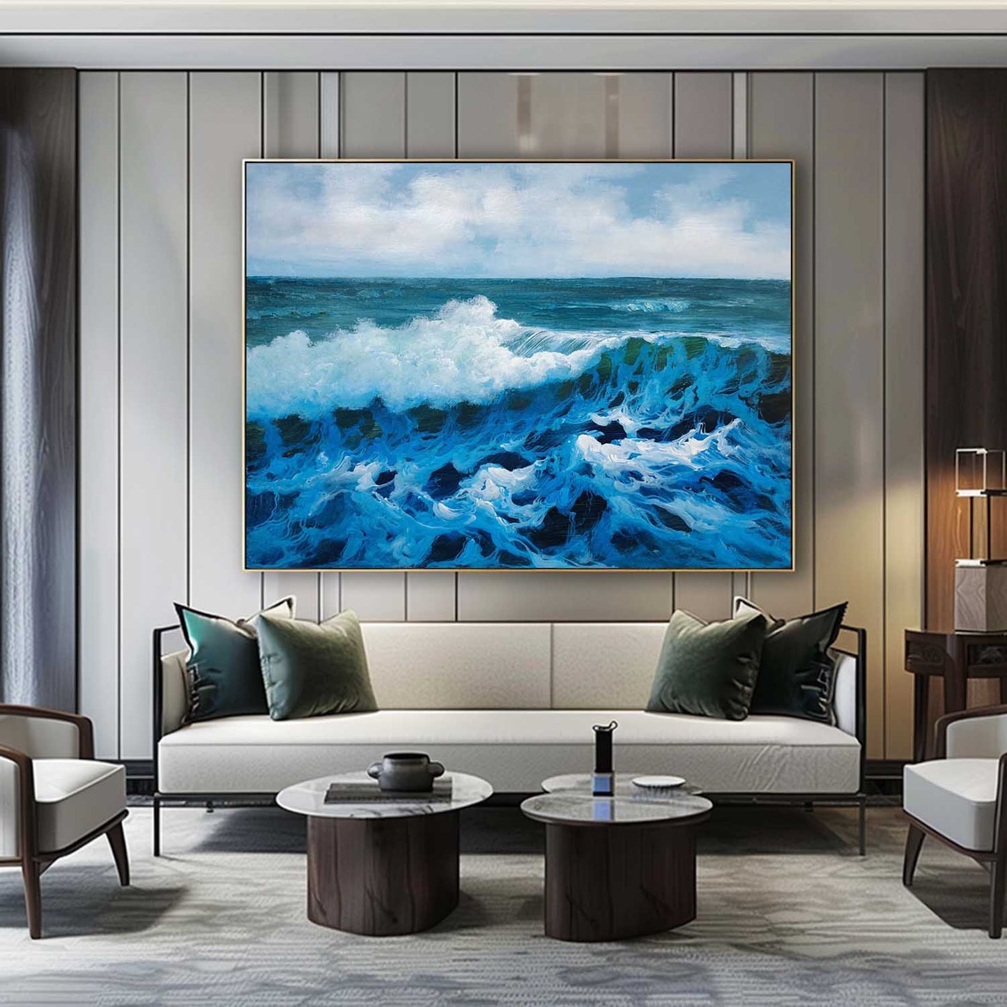 Stunning Hyperrealistic Ocean Waves Oil Painting for Art Lovers