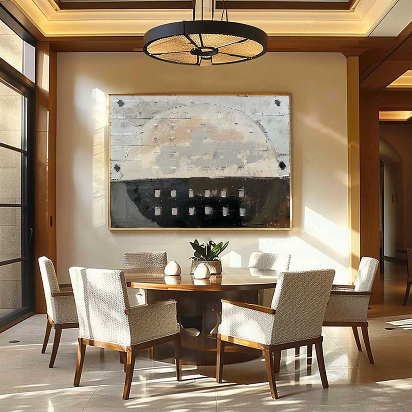 Abstract Wabi-Sabi Oil Painting for Modern Home Decor