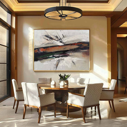 Abstract Wabi-Sabi Oil Painting for Modern Home Decor and Art Lovers