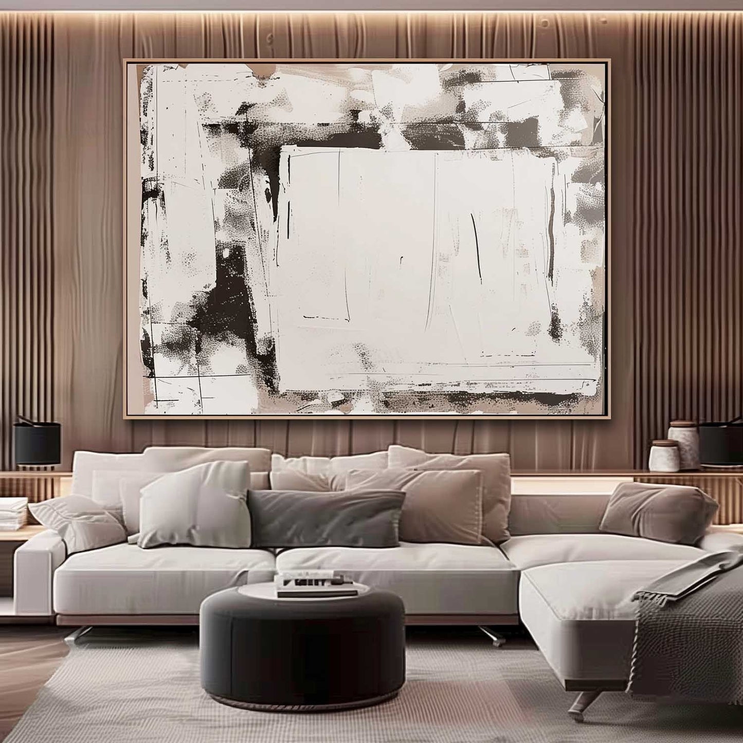 Modern Wabi-Sabi Abstract Oil Painting for Unique Home Decor