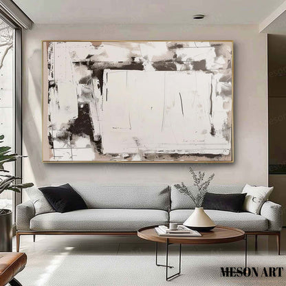 Modern Wabi-Sabi Abstract Oil Painting for Unique Home Decor