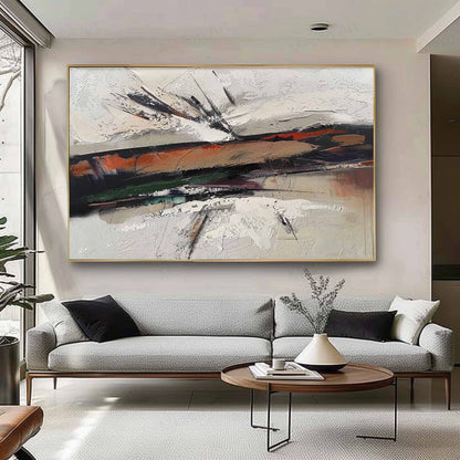 Abstract Wabi-Sabi Oil Painting for Modern Home Decor and Art Lovers