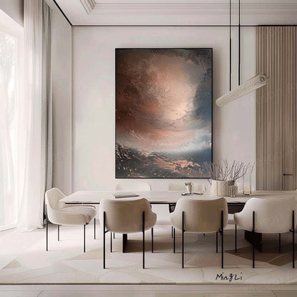 Abstract Wabi-Sabi Oil Painting for Modern Wall Decor