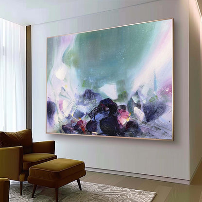Captivating Abstract Hyperrealism Oil Painting for Elegant Home Decor