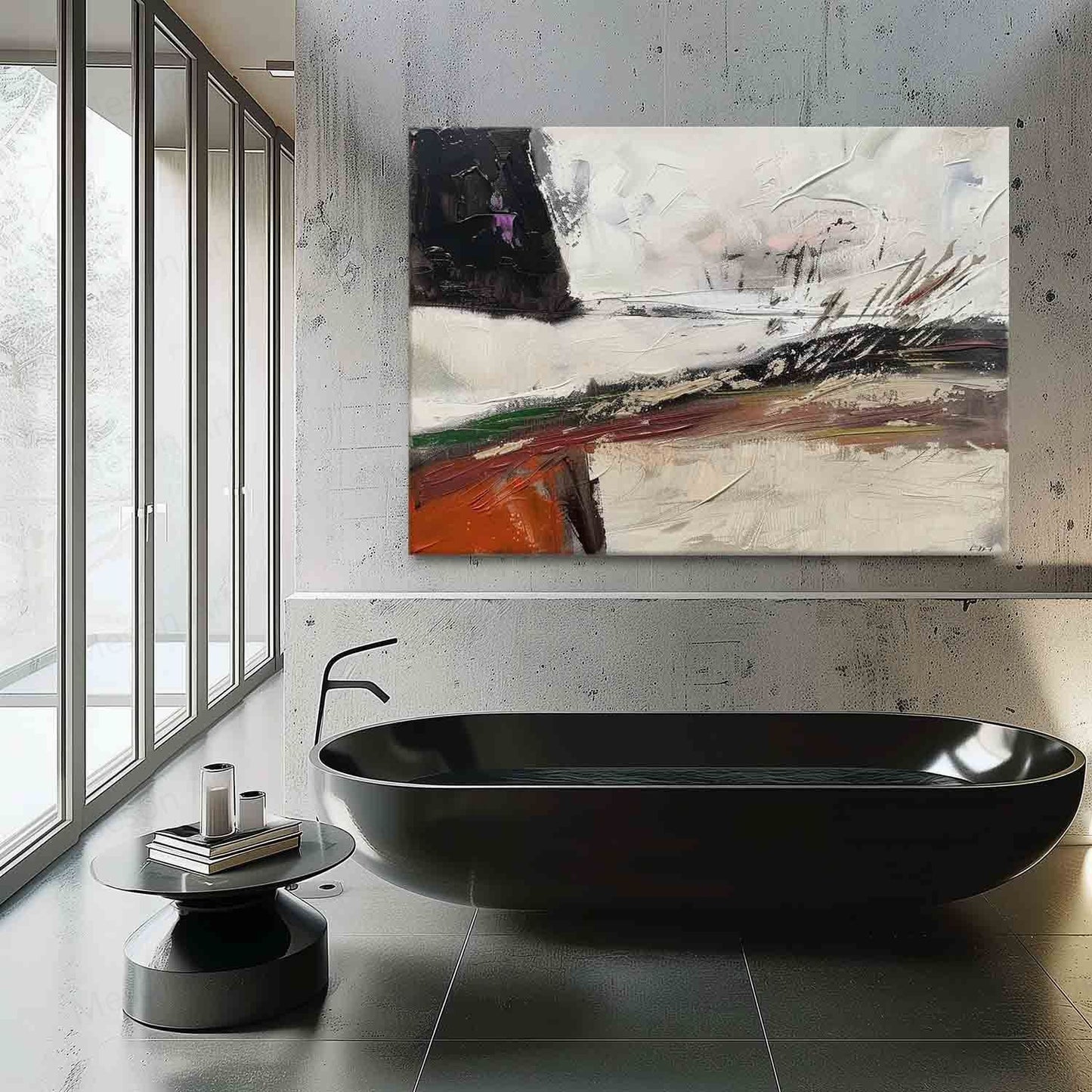 Abstract Wabi-Sabi Wall Art for Modern Home Decor - Unique Oil Painting