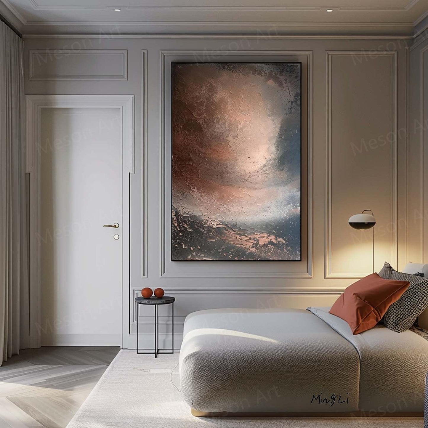 Abstract Wabi-Sabi Oil Painting for Modern Wall Decor