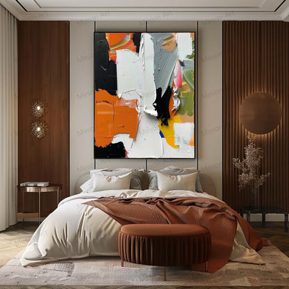 Vibrant Abstract Oil Painting for Modern Home Decor and Art Lovers