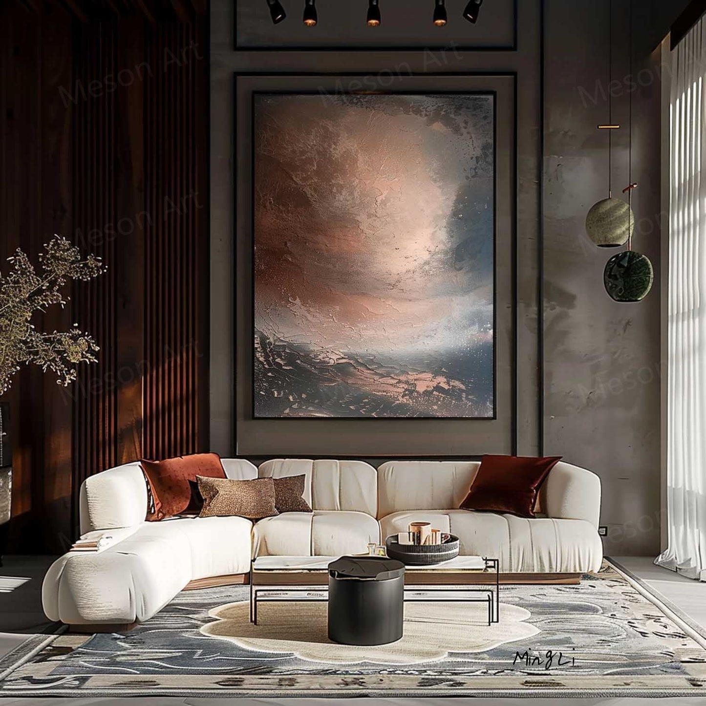 Abstract Wabi-Sabi Oil Painting for Modern Wall Decor