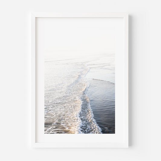Serene Coastal Waves at Huntington Beach – Elegant Oil Painting Decor