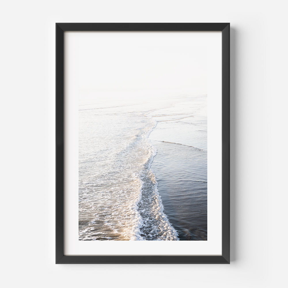 Serene Coastal Waves at Huntington Beach – Elegant Oil Painting Decor
