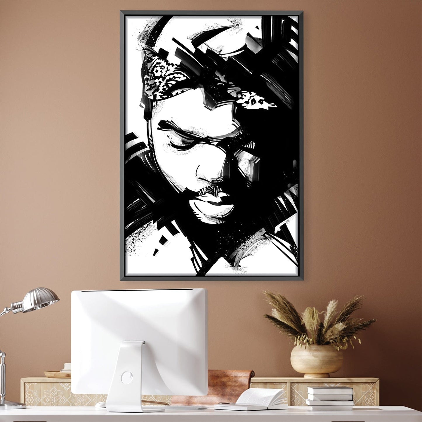 Stylish Black and White Portrait Canvas Art for Modern Home Décor