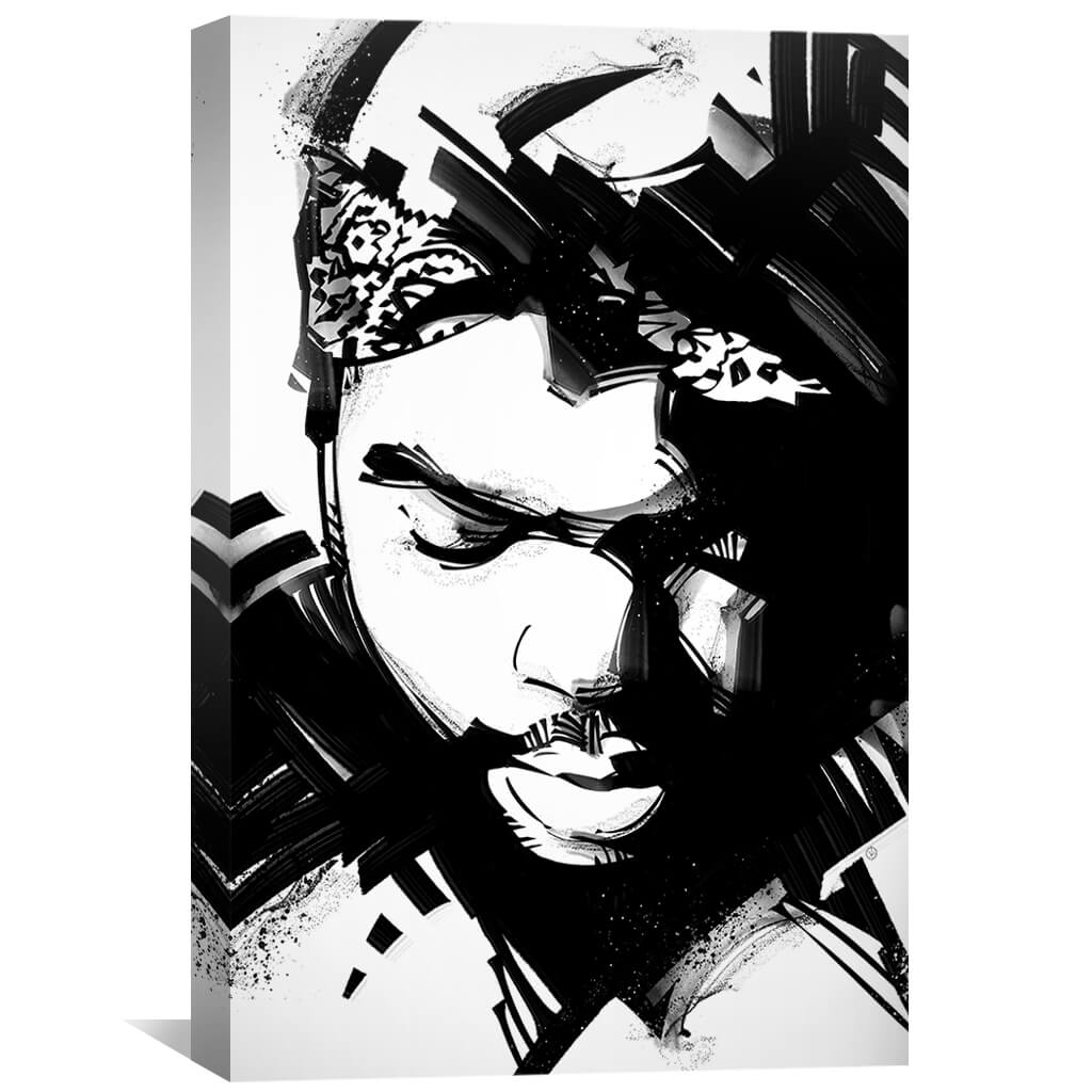 Stylish Black and White Portrait Canvas Art for Modern Home Décor