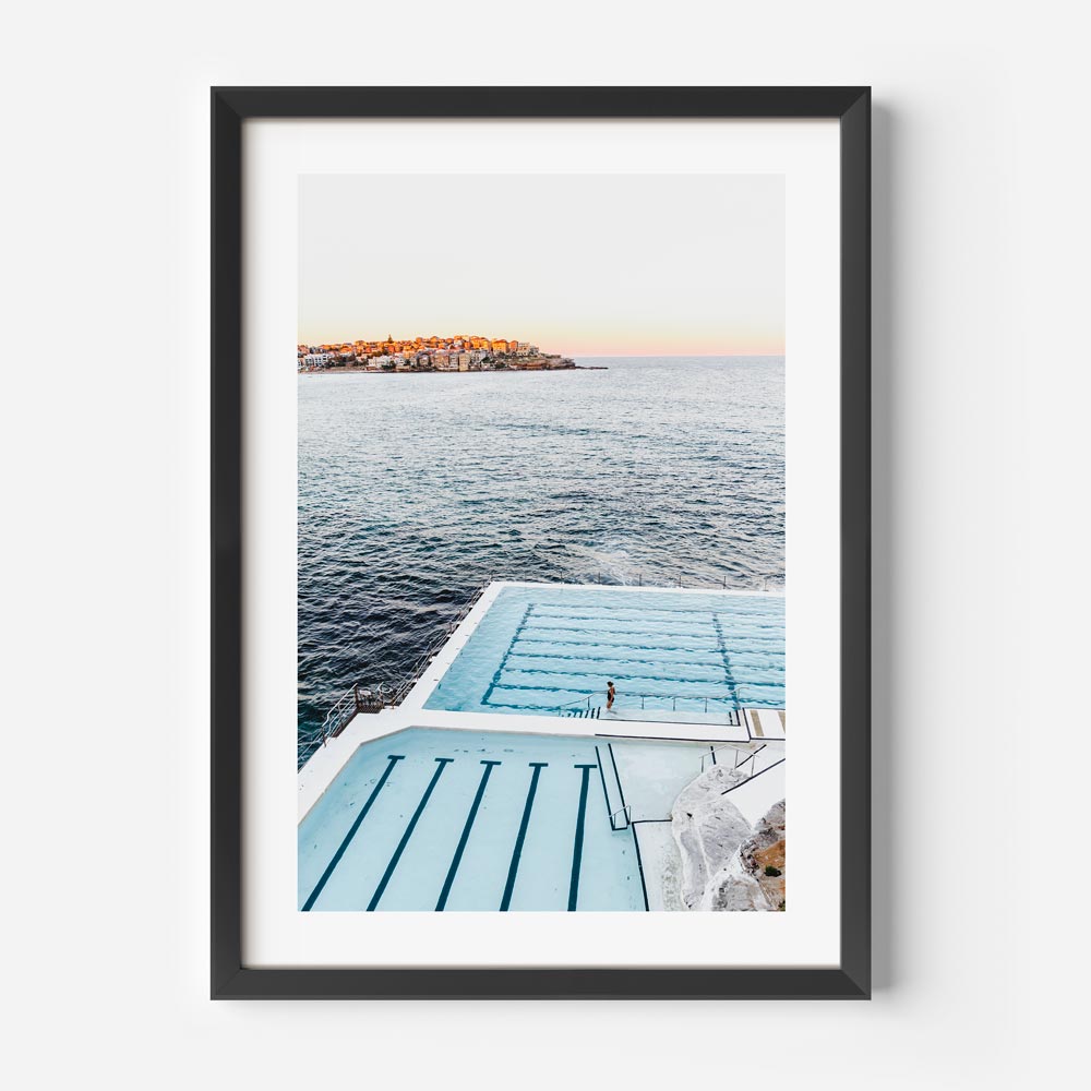 Serene Sunset Over Icebergs and Tranquil Ocean Waters Oil Painting Art