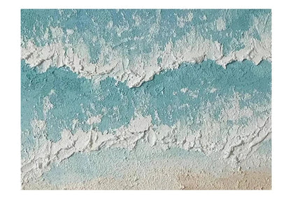 Serene Coastal Waves Oil Painting for Beach-Inspired Home Decor