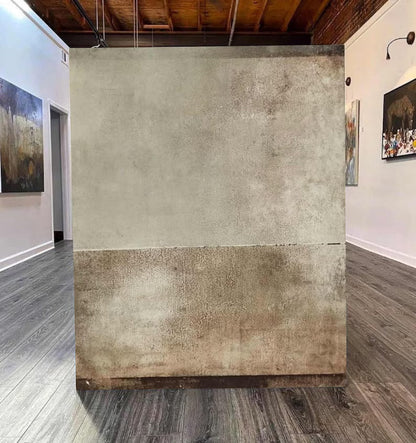 Neutral Toned Wabi-Sabi Oil Painting for Minimalist Home Decor