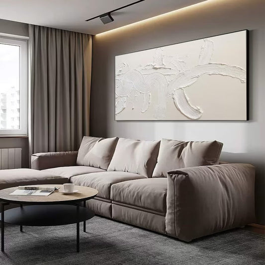 Minimalist Oil Painting for Modern Living Room Wall Art Decor
