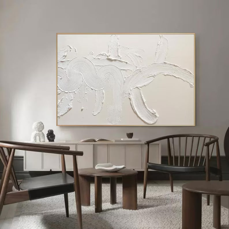 Minimalist Oil Painting for Modern Living Room Wall Art Decor
