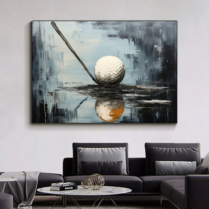 Stunning Abstract Golfing Canvas Art | Modern Oil Painting for Sports Enthusiasts