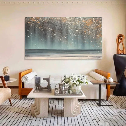 Stunning Abstract Coastal Oil Painting on Canvas for Romantic Home Decor