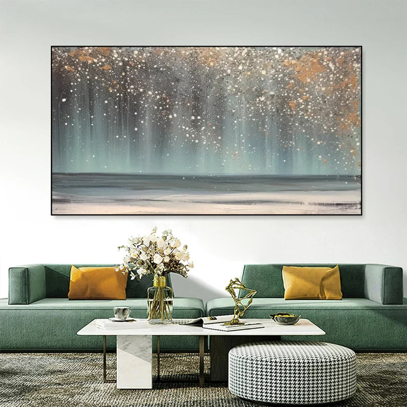 Stunning Abstract Coastal Oil Painting on Canvas for Romantic Home Decor