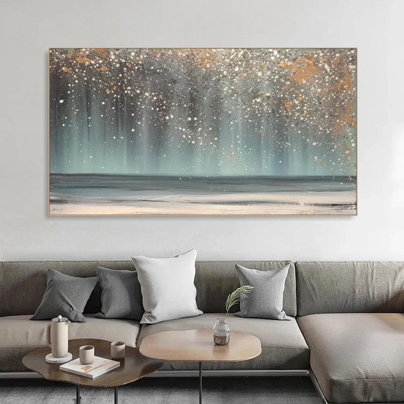 Stunning Abstract Coastal Oil Painting on Canvas for Romantic Home Decor