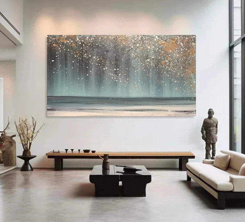 Stunning Abstract Coastal Oil Painting on Canvas for Romantic Home Decor