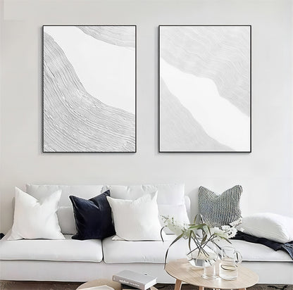 Contemporary Abstract Art Duo for Modern Home Decor