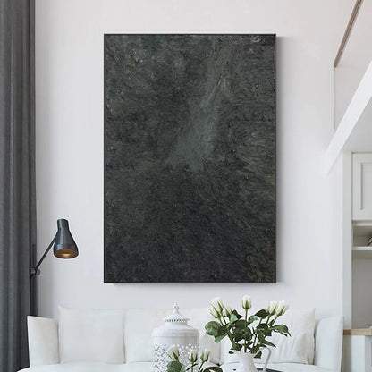 Contemporary Black and White Abstract Oil Painting for Modern Home Decor