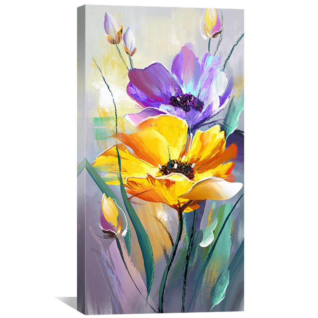 Vibrant Floral Oil Painting of Spring Blooms for Home Decor