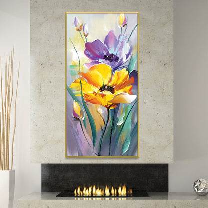 Vibrant Floral Oil Painting of Spring Blooms for Home Decor
