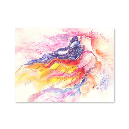 Vibrant Abstract Woman in Warm Hues - Stunning Oil Painting for Modern Decor