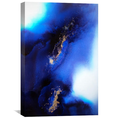 Stunning Indigo Abstract Oil Painting for Modern Home Decor