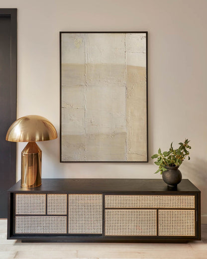 Elegant Minimalist Beige Abstract Oil Painting for Contemporary Home D√©cor