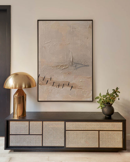 Serene Minimalist Abstract Oil Painting for Elegant Home Decor